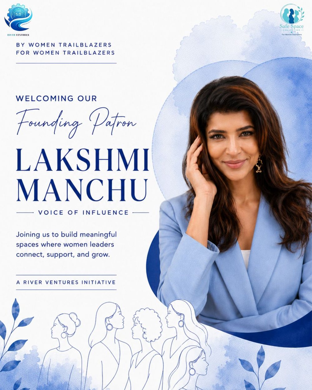 Welcoming Manchu Lakshmi Prasanna as Founding Patron of Safe Space Collective